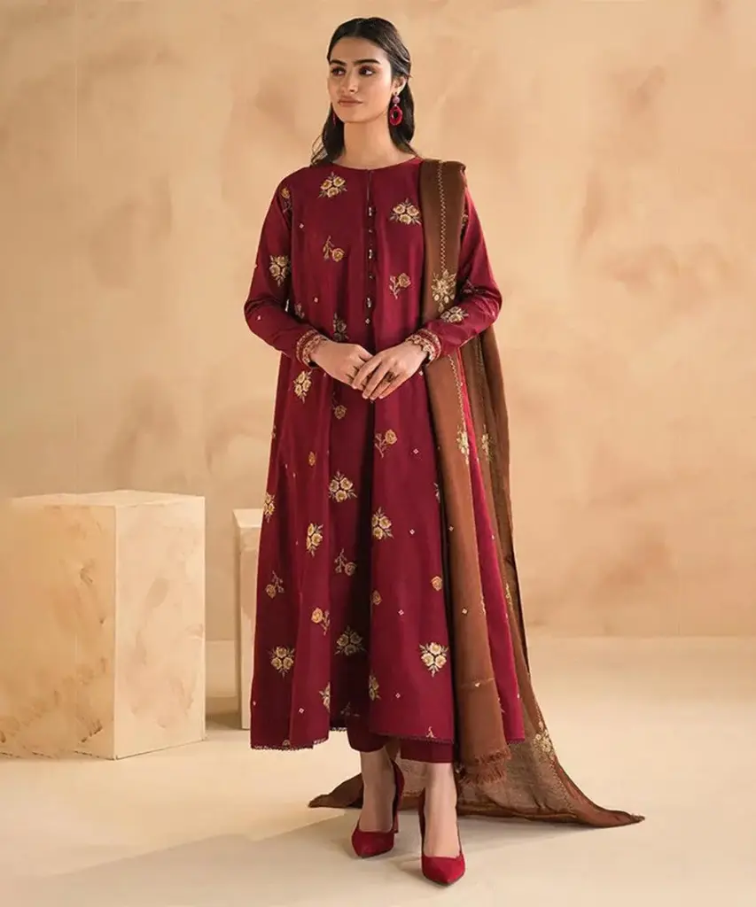 Winter Embroidery Collection 3pc 