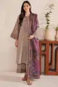 Winter Collection Embroidery Dhanak 3pc  