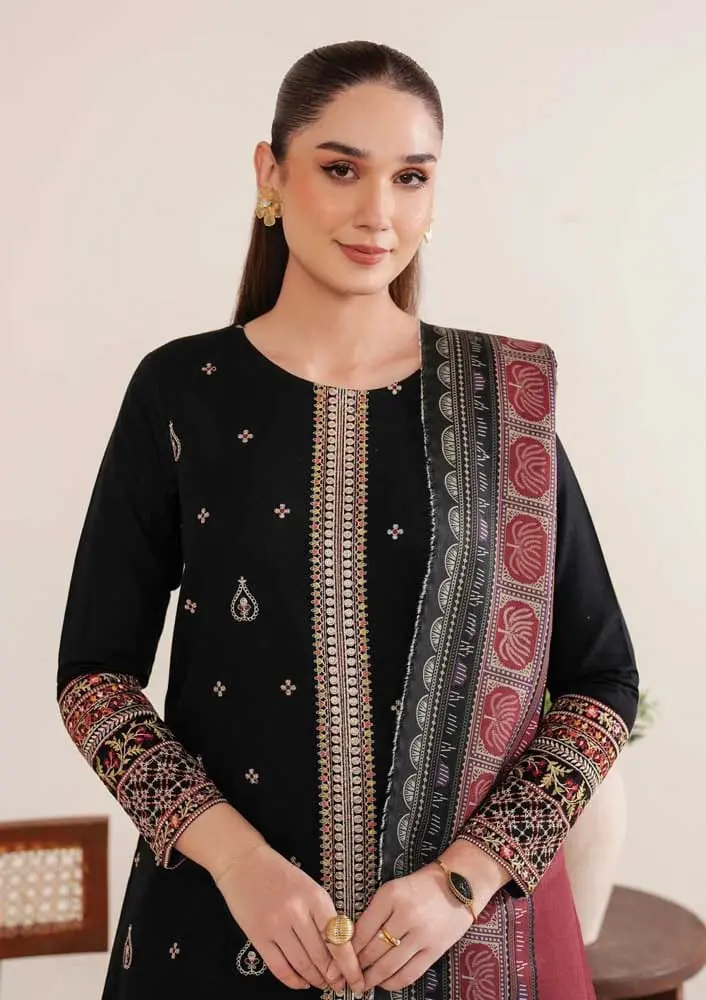 Winter Collection Embroidery Dhanak 3pc   