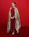 Winter Collection Embroidery Dhanak 3pc    