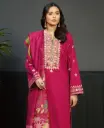 Winter Collection Embroidery Dhanak 3pc     